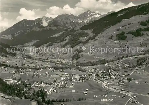 AK / Ansichtskarte Lenk_Simmental Fliegeraufnahme mit Spillgarten  Lenk Simmental