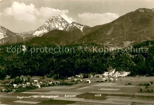 AK / Ansichtskarte Pogoeriach Fliegeraufnahme mit Mittagskogel Pogoeriach