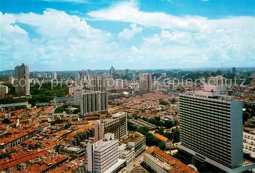 AK / Ansichtskarte Singapore Air view of Singapore Commercial Centre Government Offices on right Singapore