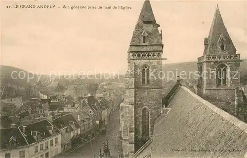 AK / Ansichtskarte Le_Grand_Andely Vue generale prise du haute de l eglise 