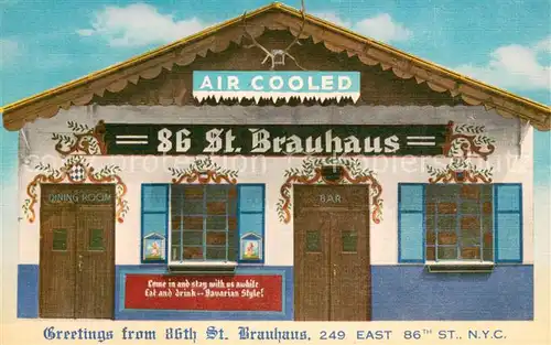 AK / Ansichtskarte New_York_City 86th Street Brauhaus New_York_City