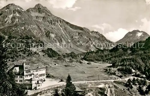 AK / Ansichtskarte Maloja_GR Hotel Maloja Kulm mit Margna und Monte Forno Maloja_GR