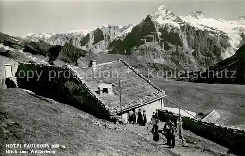 AK / Ansichtskarte Faulhorn Hotel Faulhorn mit Wetterhorn Faulhorn