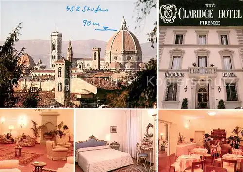 AK / Ansichtskarte Firenze_Florenz Stadtblick Claridge Hotel Gastraeume Zimmer 