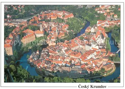 AK / Ansichtskarte Cesky_Krumlov Fliegeraufnahme Cesky Krumlov