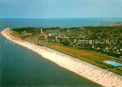 AK / Ansichtskarte Cuxhaven_Doese_Nordseebad Fliegeraufnahme mit Strand Cuxhaven_Doese_Nordseebad