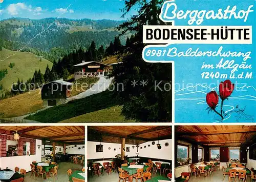 AK / Ansichtskarte Balderschwang Berggasthof Bodensee Huette  Balderschwang