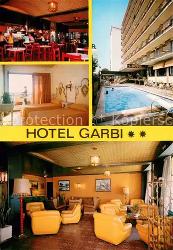 AK / Ansichtskarte Calella Hotel Garbi Bar Zimmer Pool Foyer Calella
