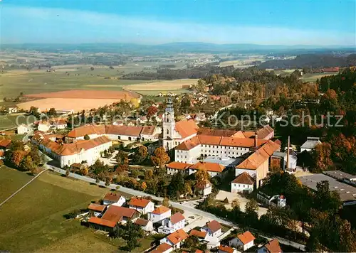 AK / Ansichtskarte Aldersbach Ehemalige Zisterzienser Abteikirche Fliegeraufnahme Aldersbach