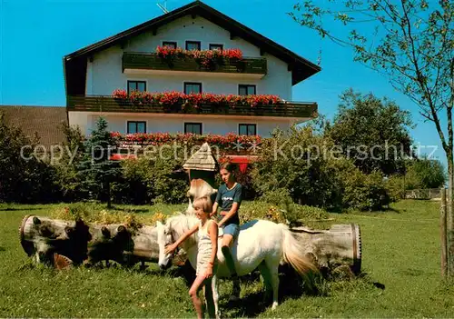 AK / Ansichtskarte Kronberg_Hoeslwang Gut Kronberg Pension Reiterhof Ponyreiten Kronberg Hoeslwang