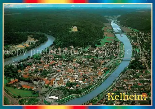 AK / Ansichtskarte Kelheim am Zusammenfluss von Altmuehl und Donau Fliegeraufnahme Kelheim