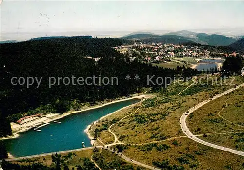 AK / Ansichtskarte Hahnenklee Bockswiese_Harz Panorama Heilklimatischer Kurort Fliegeraufnahme Hahnenklee Bockswiese