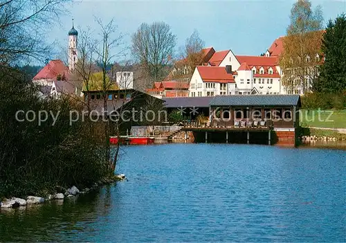 AK / Ansichtskarte Violau Bruder Klaus Heim Schullandheim Jugend  und Erwachsenenbildungsstaette der Dioezese Augsburg Bootshaus Eichholzsee Violau