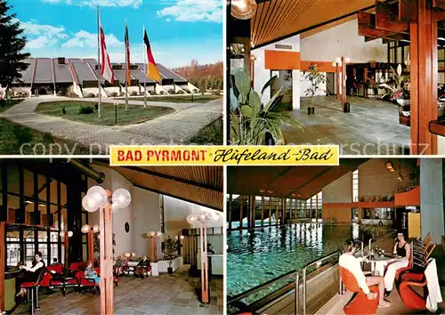 AK / Ansichtskarte Bad_Pyrmont Hufeland Bad Gastraeume Hallenbad Bad_Pyrmont