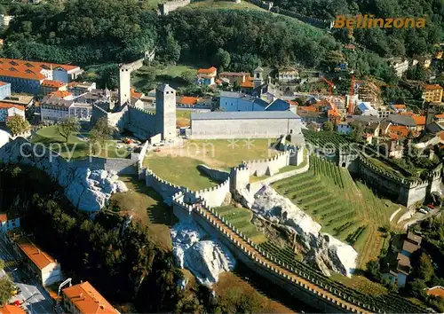 AK / Ansichtskarte Bellinzona Castel Grande Fliegeraufnahme Bellinzona