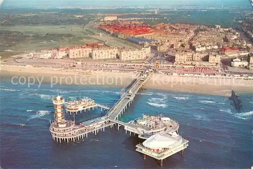 AK / Ansichtskarte Scheveningen Seebruecke Fliegeraufnahme Scheveningen