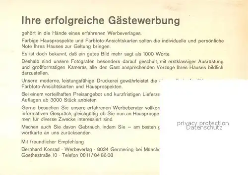 AK / Ansichtskarte Muenchen Hotel Brack Restaurant Empfang Gaestewerbung Konrad Werbeverlag Muenchen