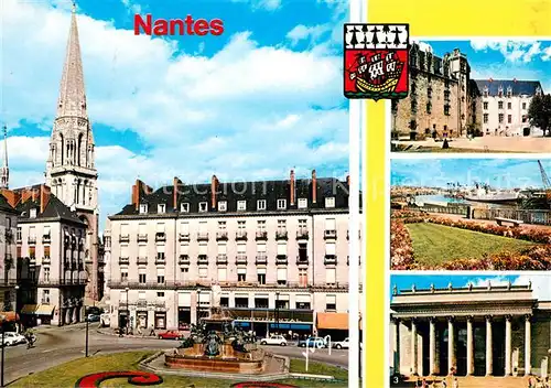 AK / Ansichtskarte Nantes_Loire_Atlantique Chateau des Ducs de Bretagne la Loire et le port Theatre Nantes_Loire_Atlantique