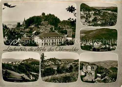 AK / Ansichtskarte Lindenfels_Odenwald Panorama Kirche Burg Lindenfels Odenwald