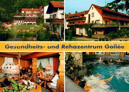 AK / Ansichtskarte Bad_Lauterberg Gesundheits und Rehazentrum Gollee Gastraum Hallenbad Liegewiese Bad_Lauterberg