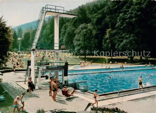 AK / Ansichtskarte Bad_Harzburg Schwimmbad am Burgberg Bad_Harzburg