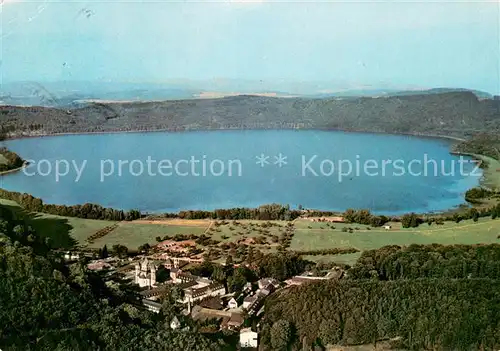 AK / Ansichtskarte Maria_Laach_Glees Abtei Laacher See Fliegeraufnahme Maria_Laach_Glees