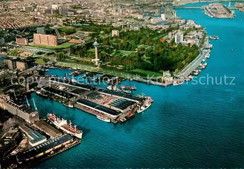 AK / Ansichtskarte Rotterdam Panorama mit Euromast Fliegeraufnahme Rotterdam