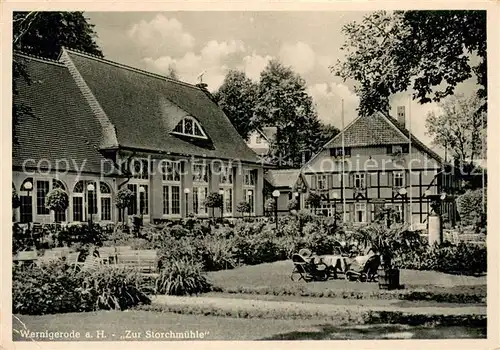 AK / Ansichtskarte Wernigerode_Harz Gaststaette Zur Storchmuehle Wernigerode Harz