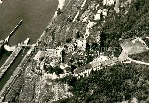 AK / Ansichtskarte Usti_nad_Labem_Aussig Hrad Strekov Fliegeraufnahme 