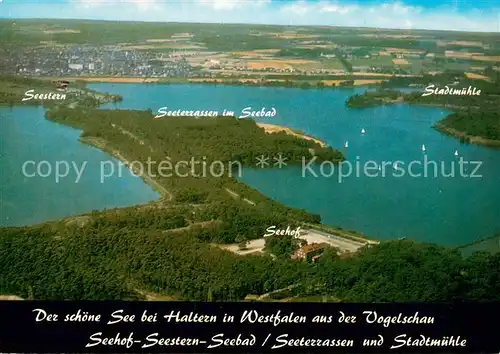 AK / Ansichtskarte Haltern_See Hotel Seehof Fliegeraufnahme Haltern See