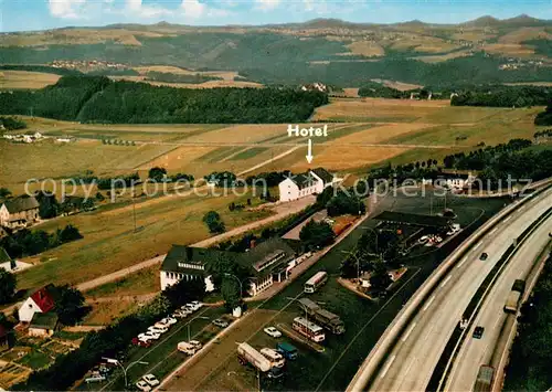 AK / Ansichtskarte Neschen_Linz Hotel Autobahn Rasthaus Fernthal Fliegeraufnahme Neschen Linz