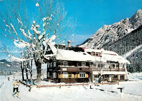 AK / Ansichtskarte Oberstdorf Berggasthof Anatsstein im Birgsautal Winterlandschaft Allgaeuer Alpen Skilanglauf Oberstdorf