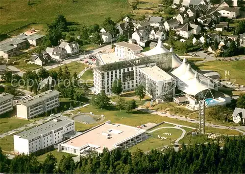 AK / Ansichtskarte Masserberg Hotel Rennsteig Badehaus Fliegeraufnahme Masserberg