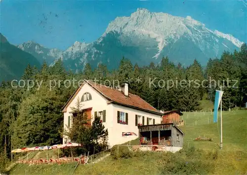 AK / Ansichtskarte Ilsank Berggaststaette Soeldenkoepfl am Soleleitungsweg mit Blick auf Hochkalter Ilsank