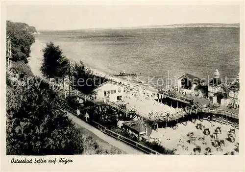 AK / Ansichtskarte Sellin_Ruegen Ostseebad Strand Seebruecke Sellin Ruegen