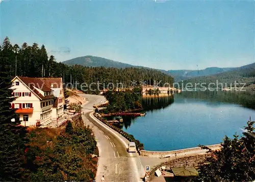 AK / Ansichtskarte Forbach_Baden Gasthaus zur Schwarzenbachtalsperre Staumauer Schwarzwald Forbach_Baden