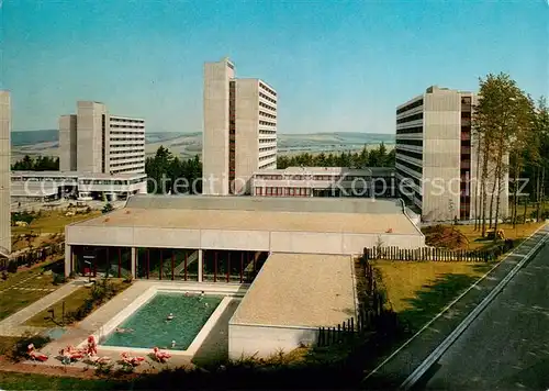 AK / Ansichtskarte Bad_Neustadt Rhoen Klinikum Therapie Centrum mit Mineralsole Schwimmbad Bad_Neustadt