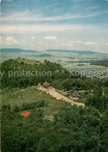 AK / Ansichtskarte Gensungen Burg Heiligenberg Hotel Restaurant Fliegeraufnahme Gensungen