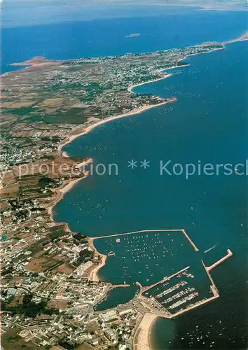 AK / Ansichtskarte Presqu_Ile_de_Quiberon Port Haliguen et les plages de la presqu ile jusqu a Penthievre vue aerienne Presqu_Ile_de_Quiberon