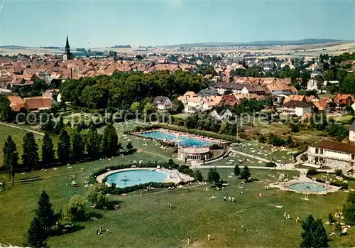 AK / Ansichtskarte Bad_Muender Solebad Freibaeder Fliegeraufnahme Bad_Muender