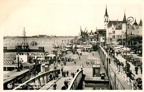 AK / Ansichtskarte Anvers_Antwerpen Le Steen et le Port Anvers Antwerpen