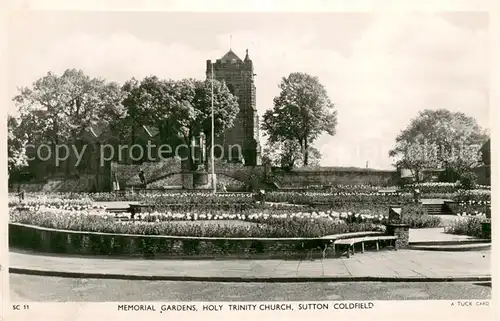 AK / Ansichtskarte Sutton_Coldfield Memorial Gardens Holy Trinity Church 