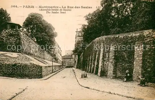 AK / Ansichtskarte Montmartre_Paris Rue des Saules Montmartre Paris