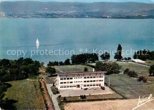 AK / Ansichtskarte Messery Colonie de l Alsthom au bord du Lac Leman vue aerienne Messery