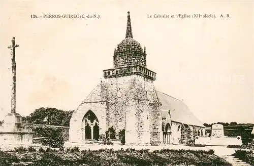 AK / Ansichtskarte Perros Guirec Calvaire Eglise Perros Guirec