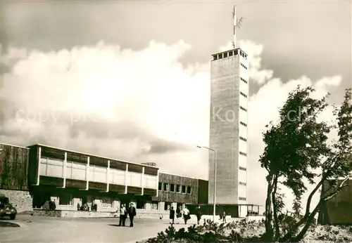 AK / Ansichtskarte Oberwiesenthal_Erzgebirge Fichtelberghaus Aussichtsturm Oberwiesenthal Erzgebirge