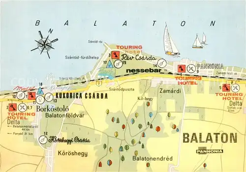 AK / Ansichtskarte Balaton_Region uebersichtskarte 