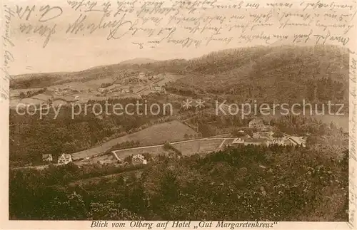 AK / Ansichtskarte Koenigswinter Panorama Blick vom oelberg auf Hotel Gut Margarethenkreuz Siebengebirge Koenigswinter