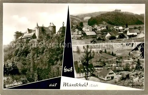 AK / Ansichtskarte Manscheid_Eifel Panorama Wildenburg Manscheid Eifel