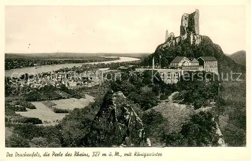 AK / Ansichtskarte Koenigswinter Panorama Perle des Rheins Drachenfels Berghotel Koenigswinter